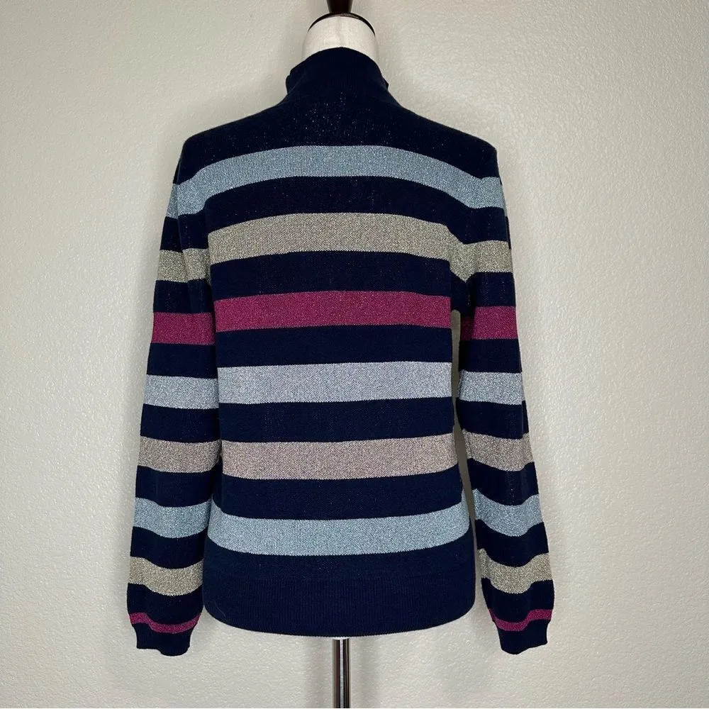 Maison Jules Womens Metallic Mock neck Pullover Sweater - Image 7