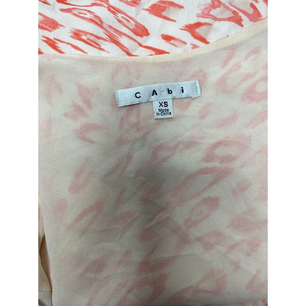 CAbi Flirty Animal Print Coral Adjustable Straps Leopard Cami Tank Top Sz XS - Image 6