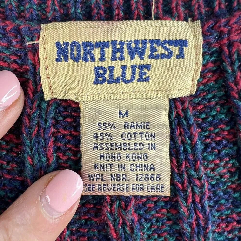 Vtg M Medium Sweater Knit Vest Womens Retro Granny Grandmacore Retro Boho V - Image 3