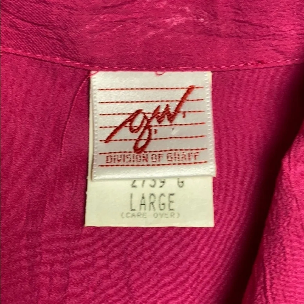 VINTAGE PINK ZIP UP JACKET Size L - Image 3