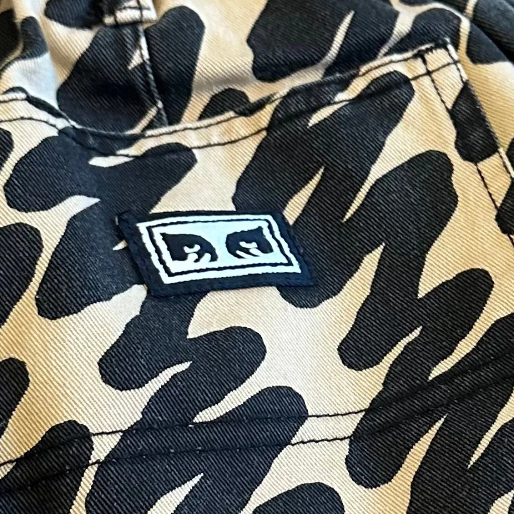 Obey Brighton Wavy Print Carpenter Pants Straight Leg Casual Streetwear Size 25 - Image 10