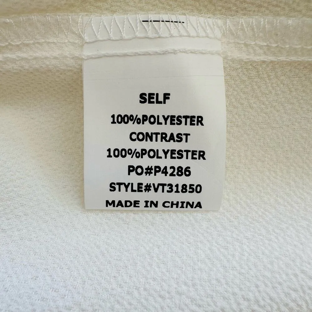 Vine & Love Ivory White Sequin Puff Sleeve Dressy Blouse Top Size Small NEW - Image 10