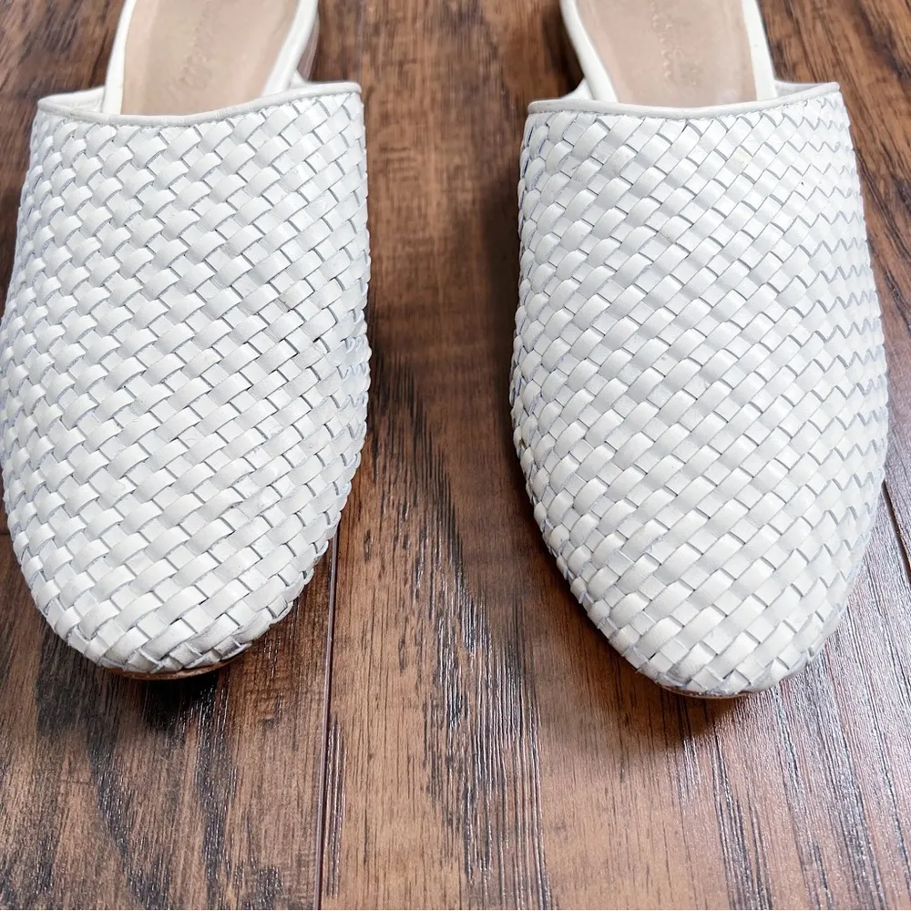 Madewell • Cassidy Woven Mule slide slip on Vintage Canvas leather ivory cream - Image 5
