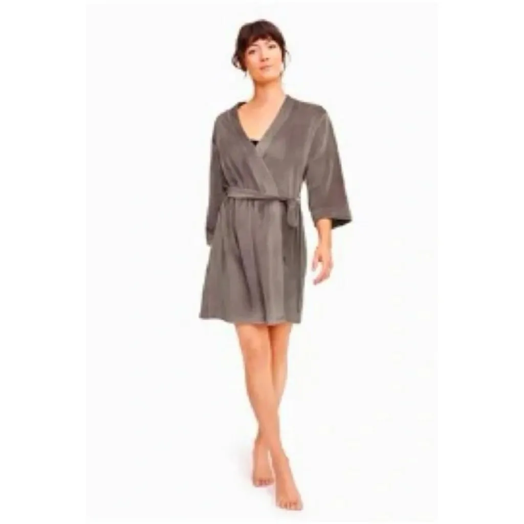 💕SPLENDID💕 Velour Robe ~ Gray 1X/3X - Image 3
