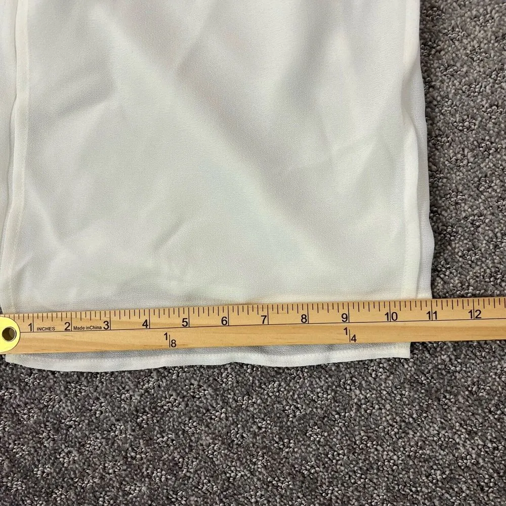 NWT Metaphor Ivory Layered Flowy Beach Cruise Dress Pants Med Wide‎ Leg Comfort - Image 15