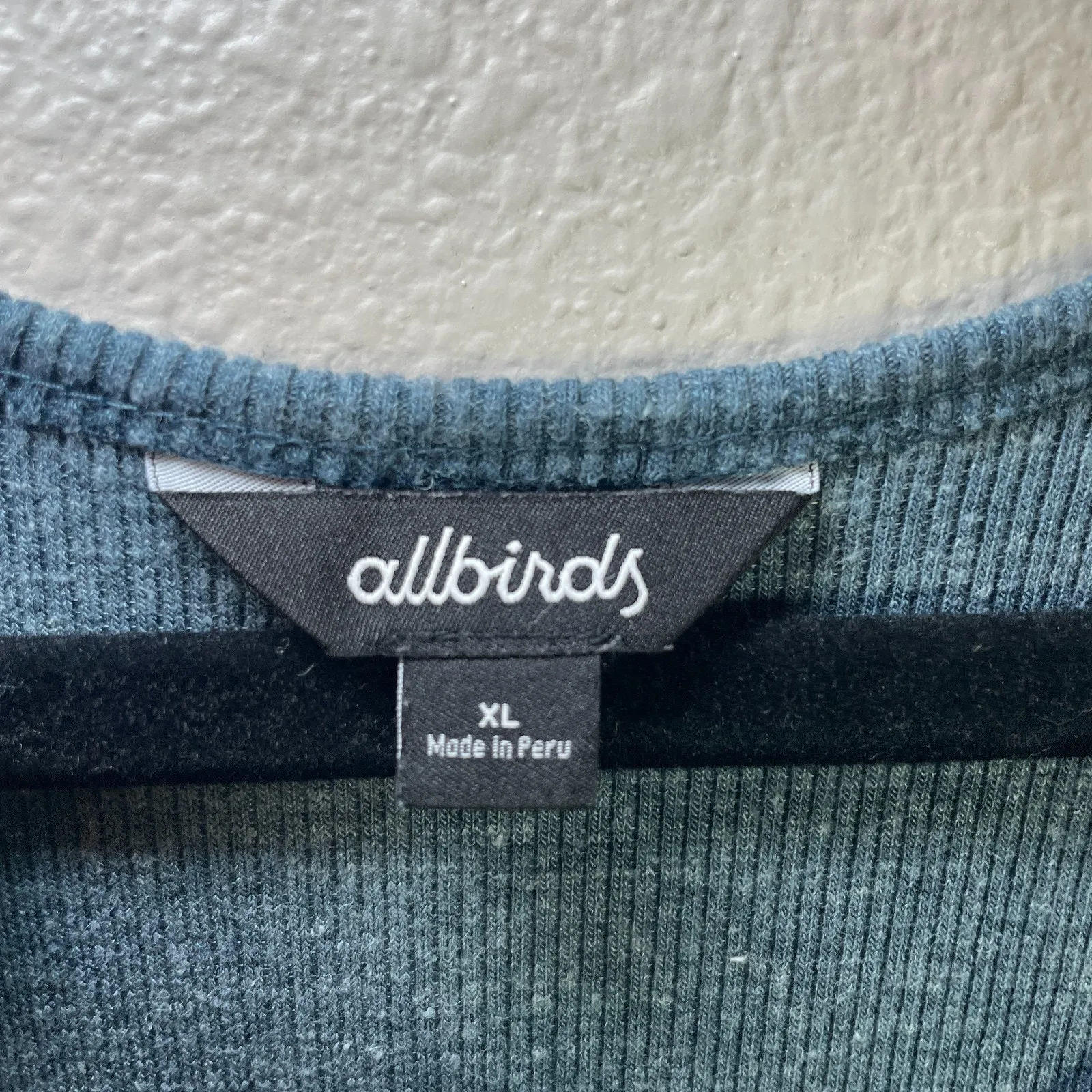 Allbirds Sz XL Ribbed Racerback Tank Dress Heathered Blue Minimalist Comfy - Image 4