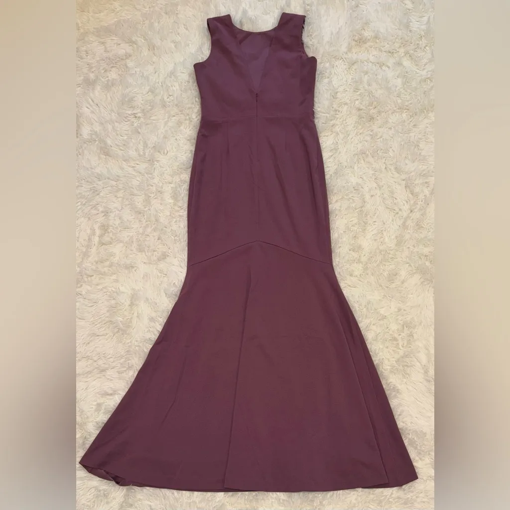 NEW Dress The Population Leighton Crepe Mermaid Purple Orchid Dress sz L - Image 7
