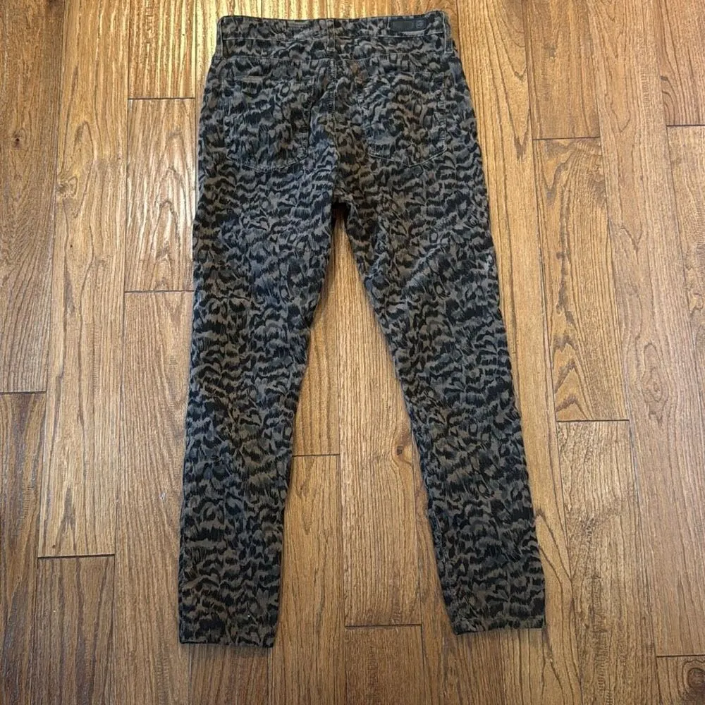 Ag Adriano Goldshmied the Farrah high rise velvet printed pant 29 - Image 11