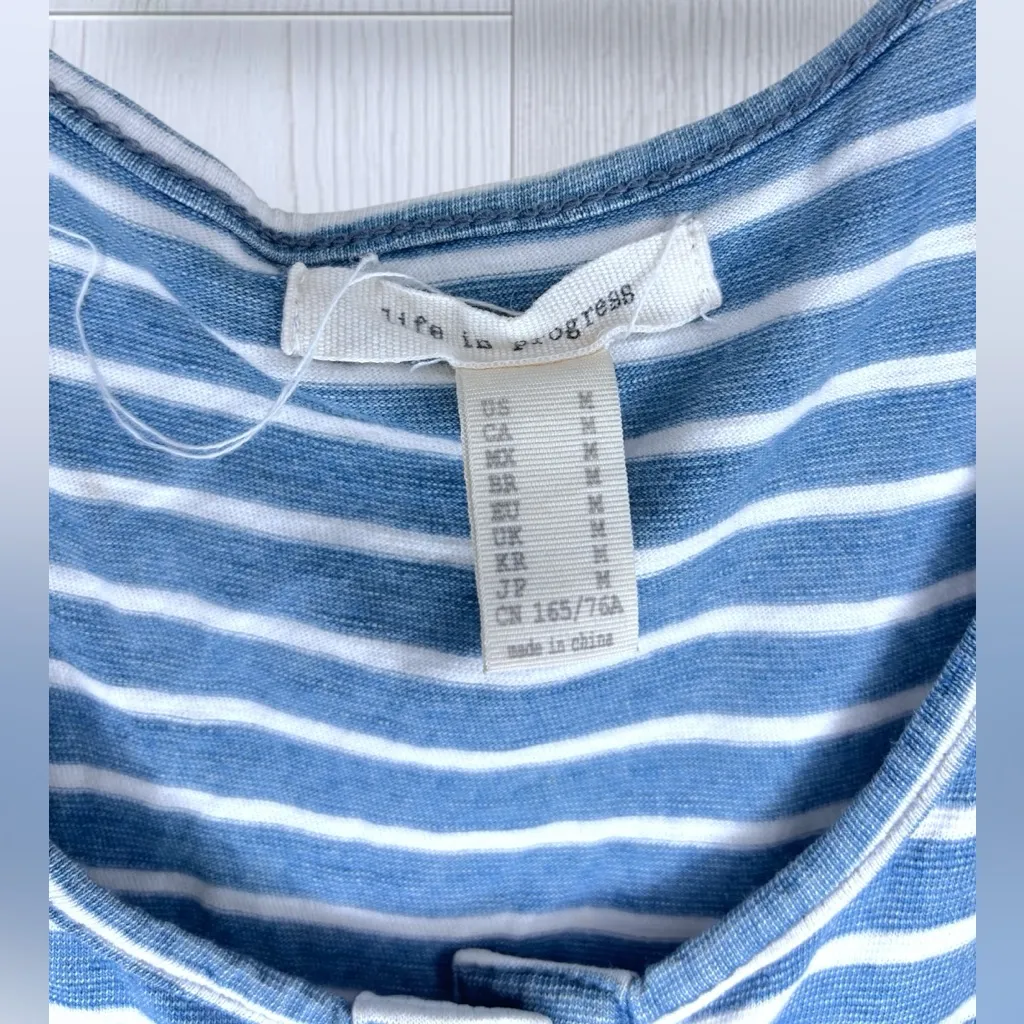 LIFE IN PROGRESS Women’s Striped Denim Casual Romper - Image 5