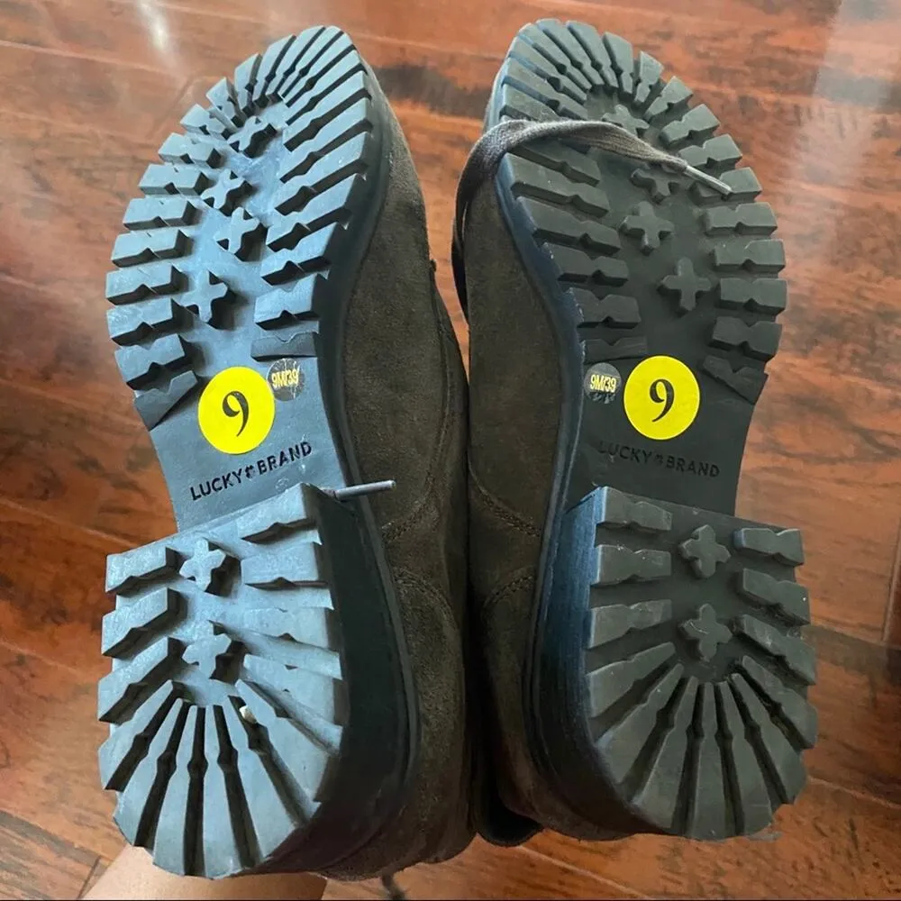 Lucky Brand Heylie Suede fabric Foldover Lace two-way Boots NWOTs size 9 - Image 4