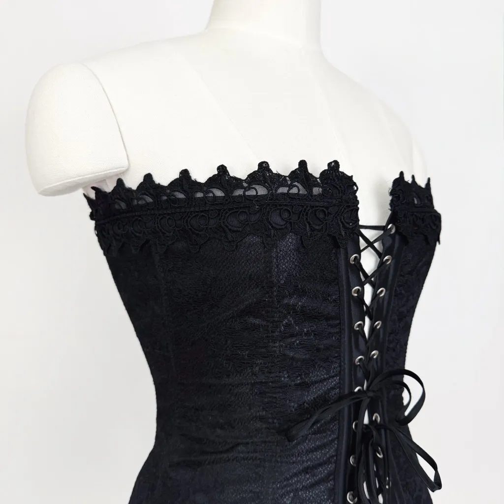 Vintage Y2K Fredericks of Hollywood Lace Detailed Corset in Black | Size 34 - Image 5