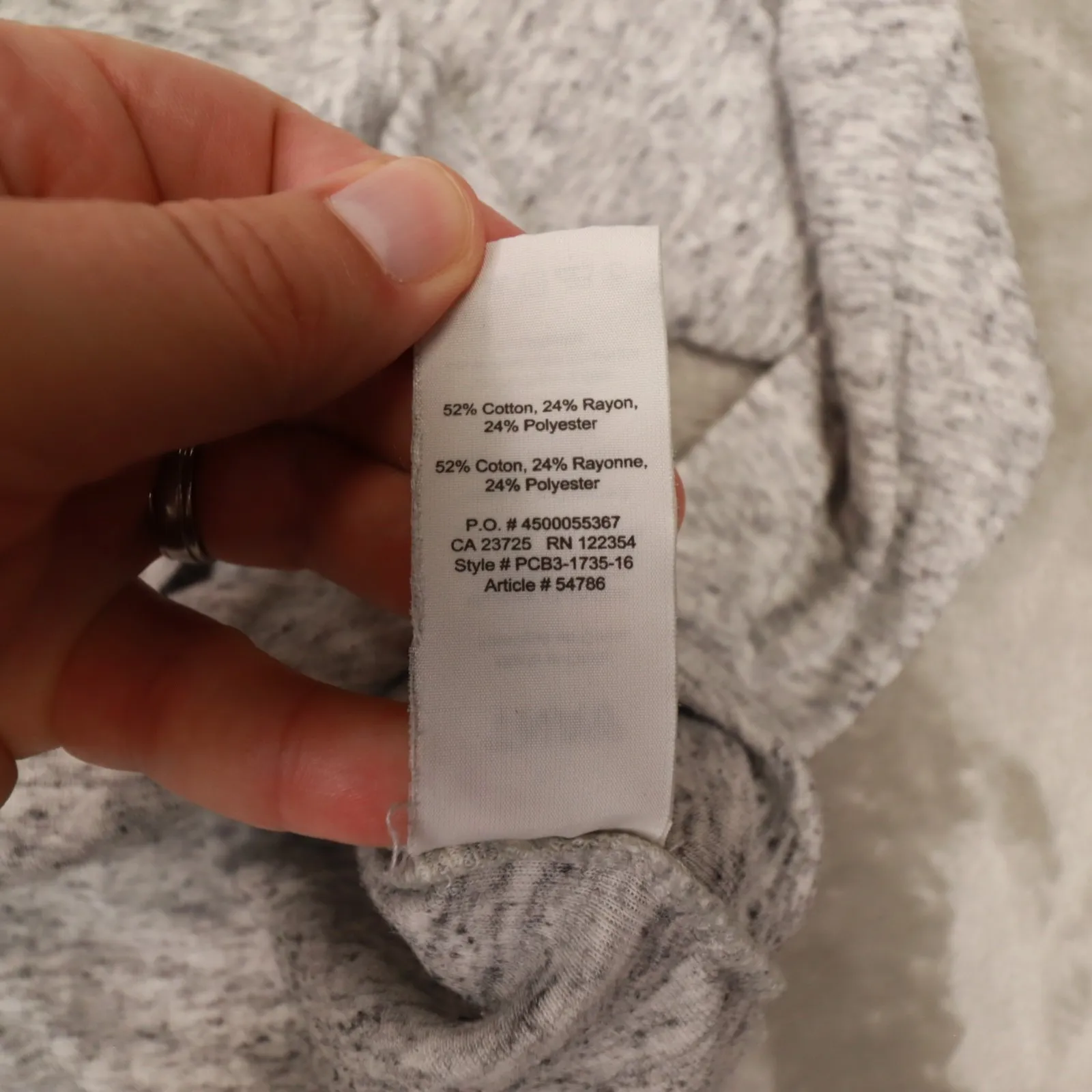 Tna Aritzia Heather Grey Long Sleeve Round Hem Slub Knit Shirt‎ size Small - Image 6