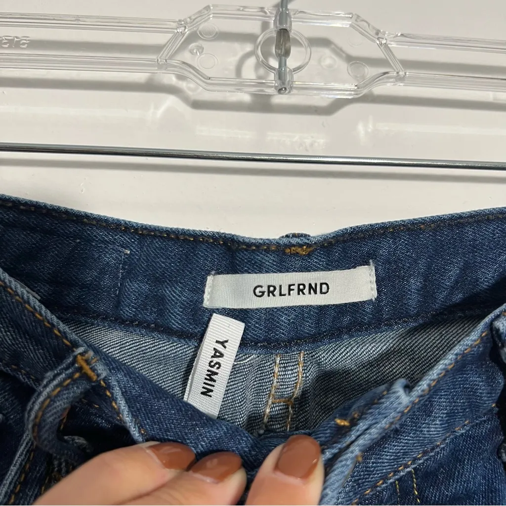 New GRLFRND Yasmin Jeans In Joan Jett Wash Button Fly‎ Size 25 - Image 6