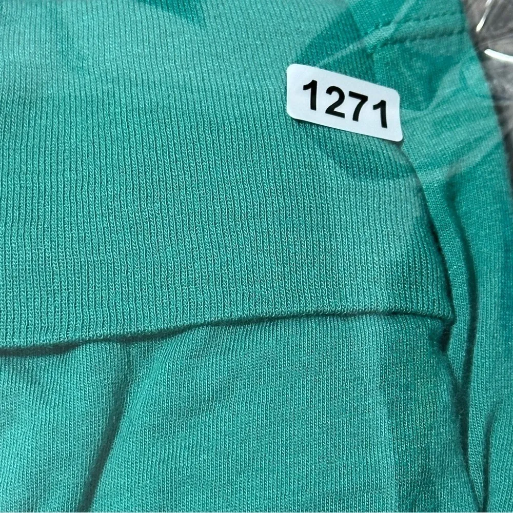 Ett:twa Anthropologie Women’s Size M Green Cotton Blend 3/4 Sleeve Cowl Neck Top - Image 9