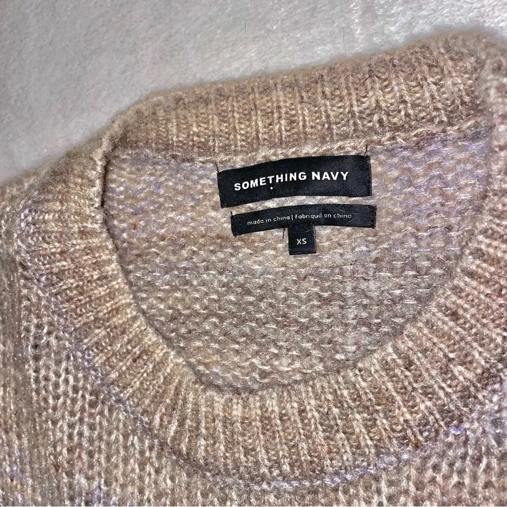 Womens SOMETHING NAVY Muted Stripe Pullover Sweater size XS - Image 5