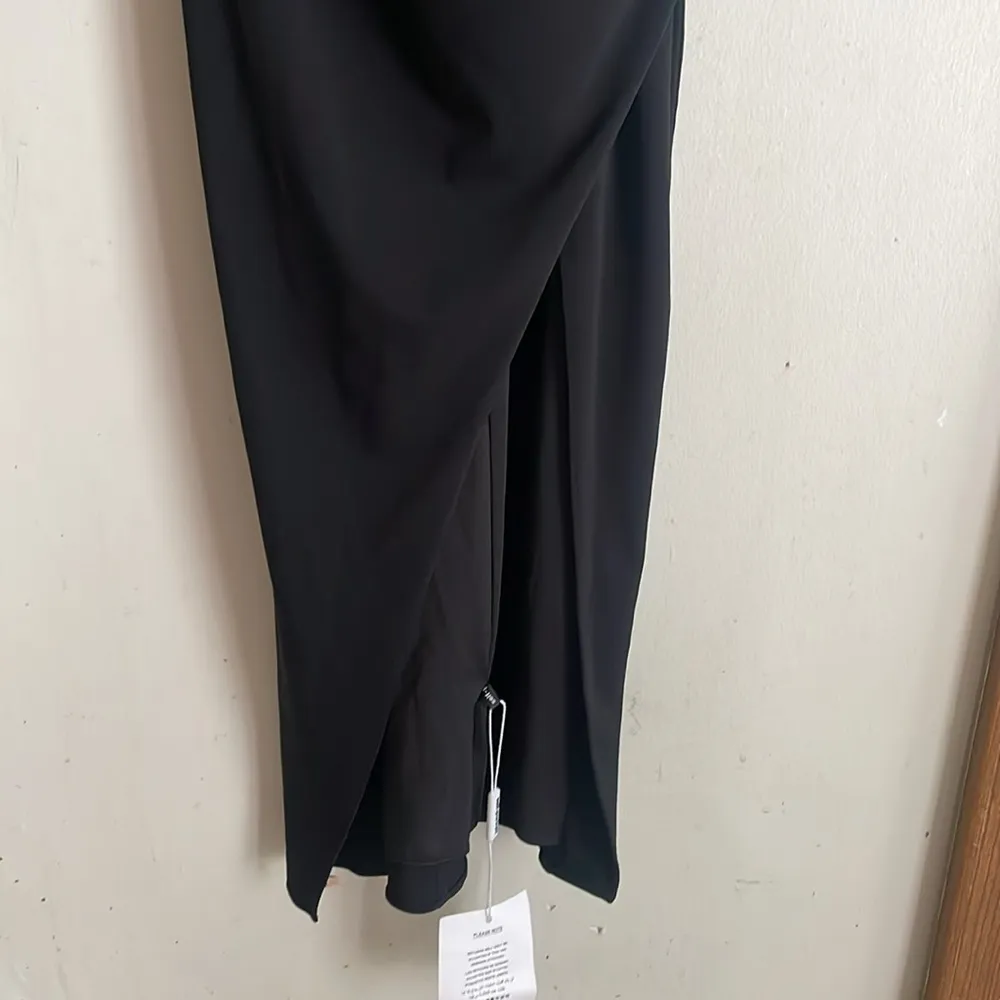 Self-Portrait Crossover Midi Dress Black - Image 8