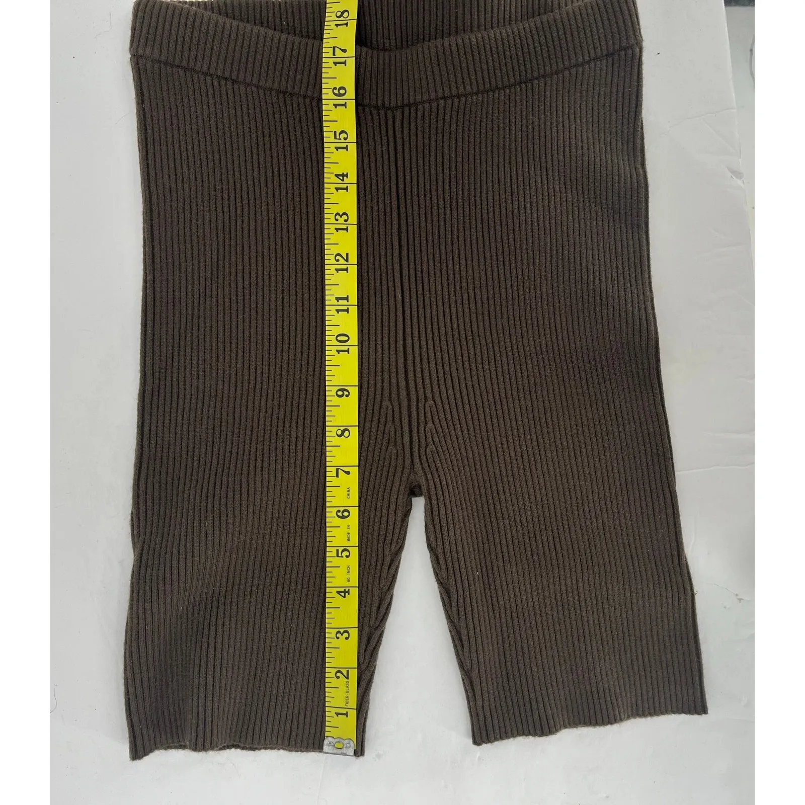 Samsoe Samsoe Ribbed Luna Biker Women's Shorts Brown Wren Size Small - Image 11