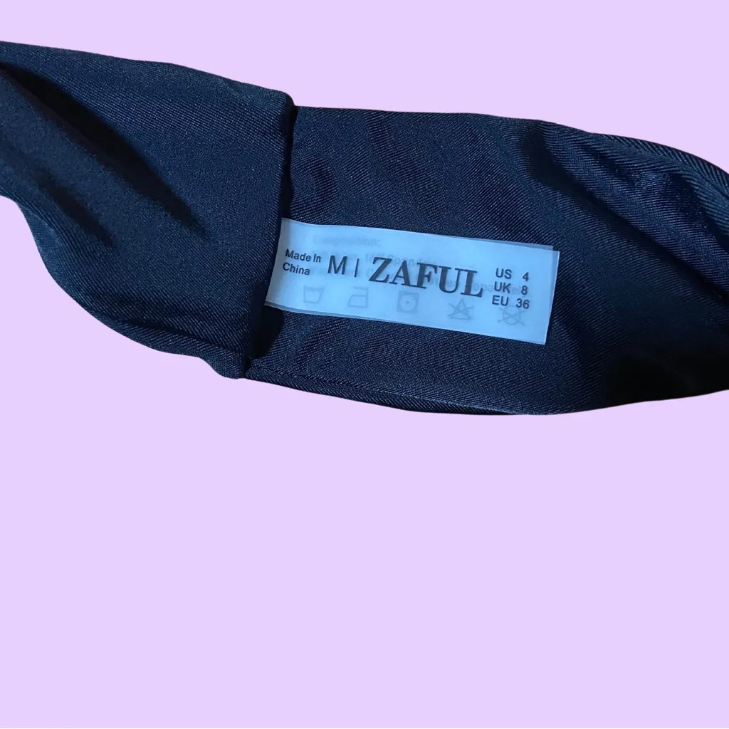 Zaful Black High Legged High Waisted Bikini Swimsuit Bottoms 🔥 - Image 2