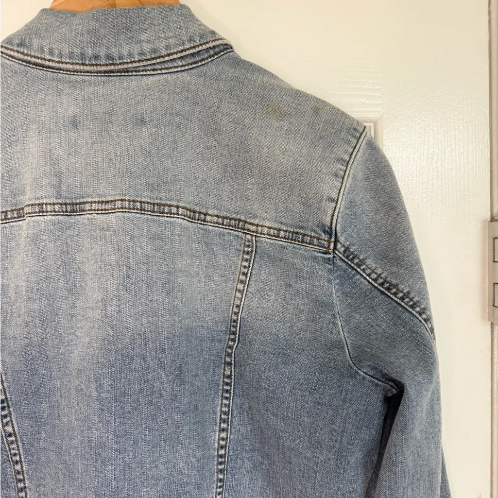Kut From The Kloth Jill Raw Hem Denim Jean Jacket Large L - Image 7