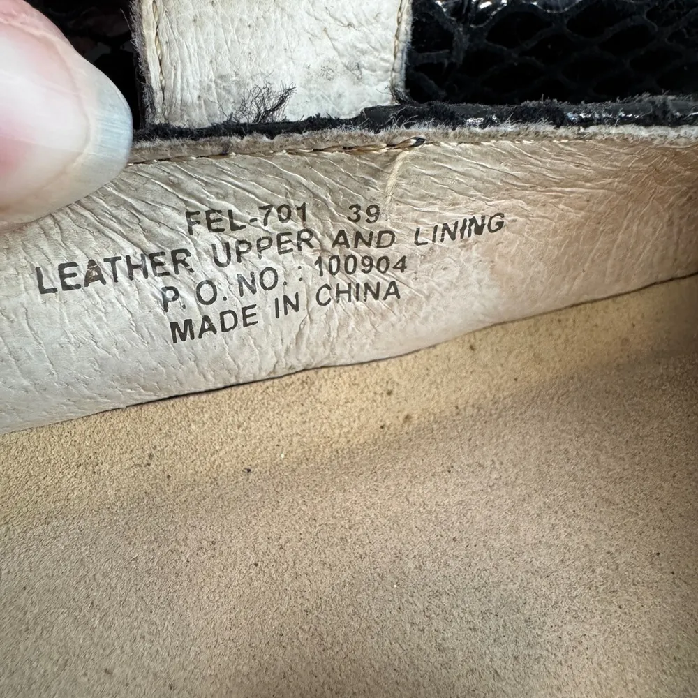 Algeria Mary Jane Feliz black snakeskin EU 39 US 9 - Image 7