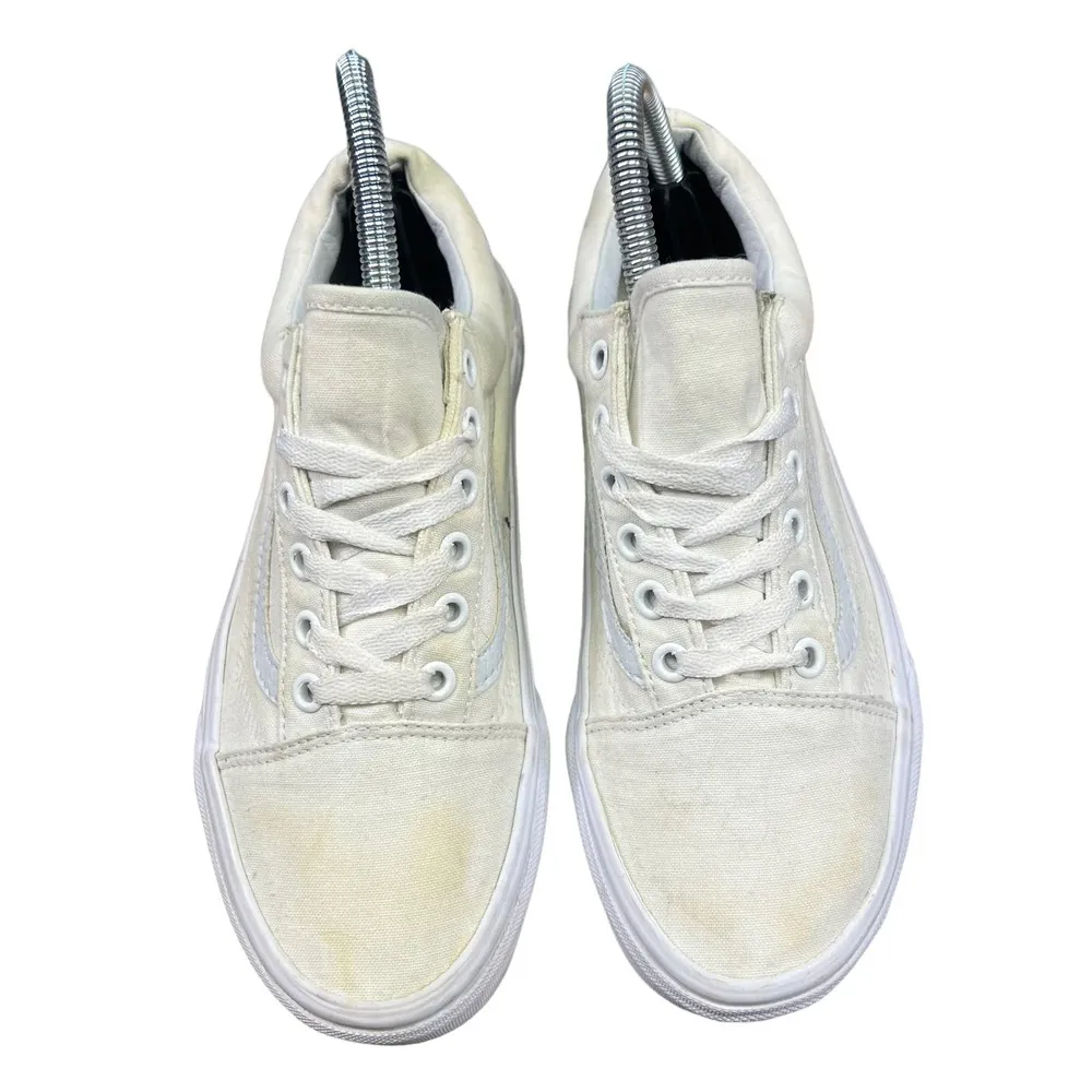 Vans Old Skool Unisex White/Marshmallow Low Top Lace-Up Sneakers Men 5.5/Women 7 - Image 3