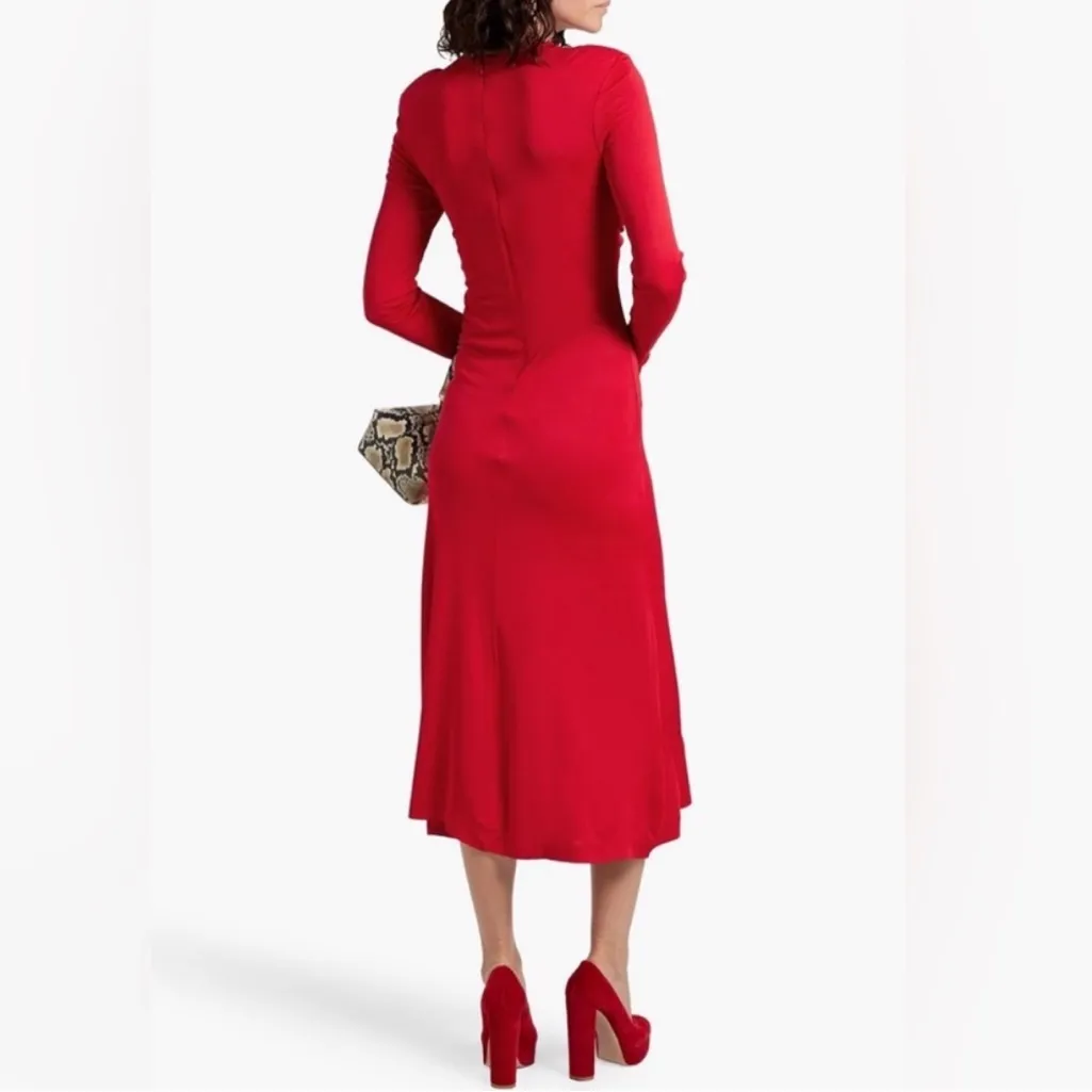 NWT FARM RIO Red Twisted Cup Midi Dress Small - Image 2