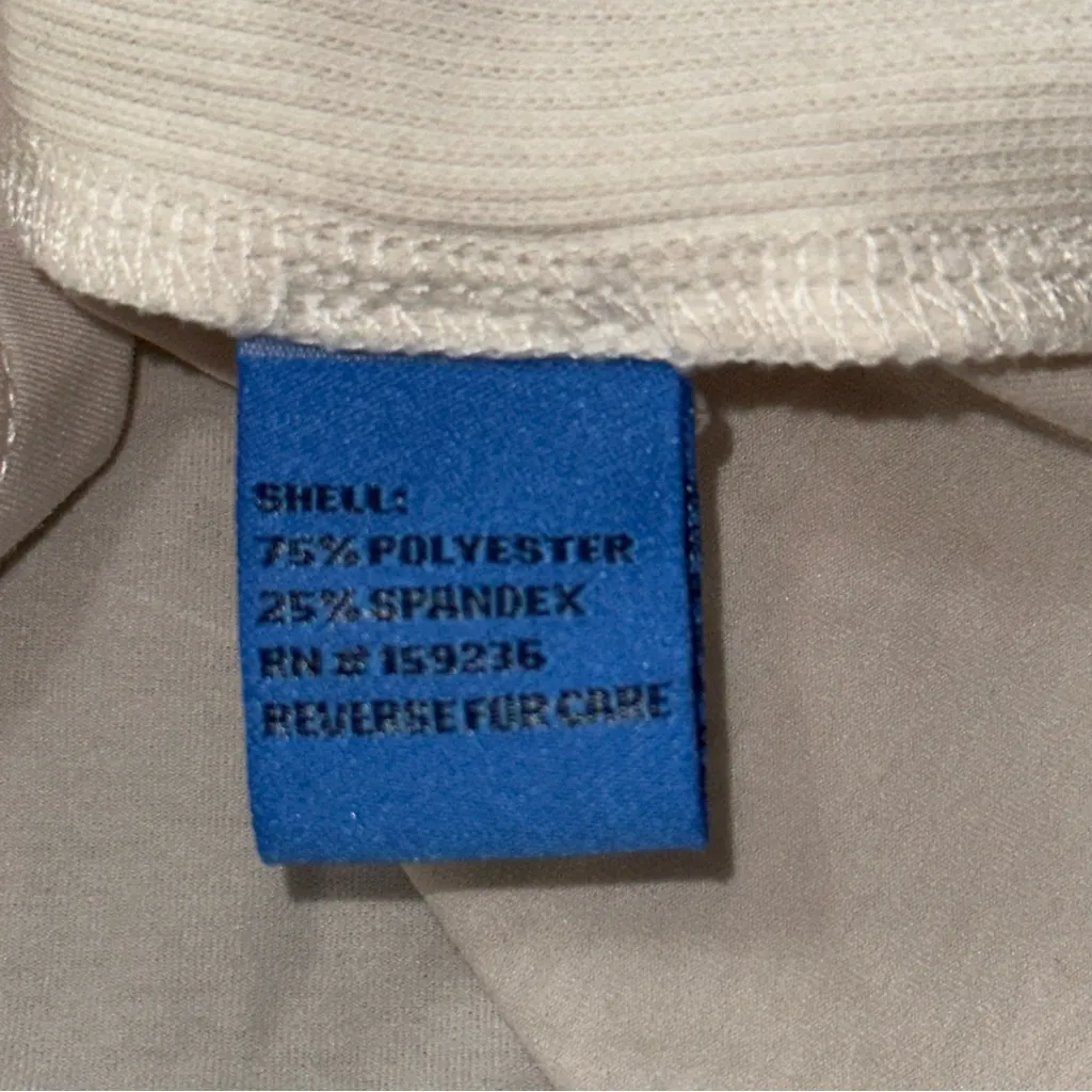 J. McLaughlin Women’s Size L Cream Ivory Slinky Ribbed Sides Button Down Shirt - Image 5