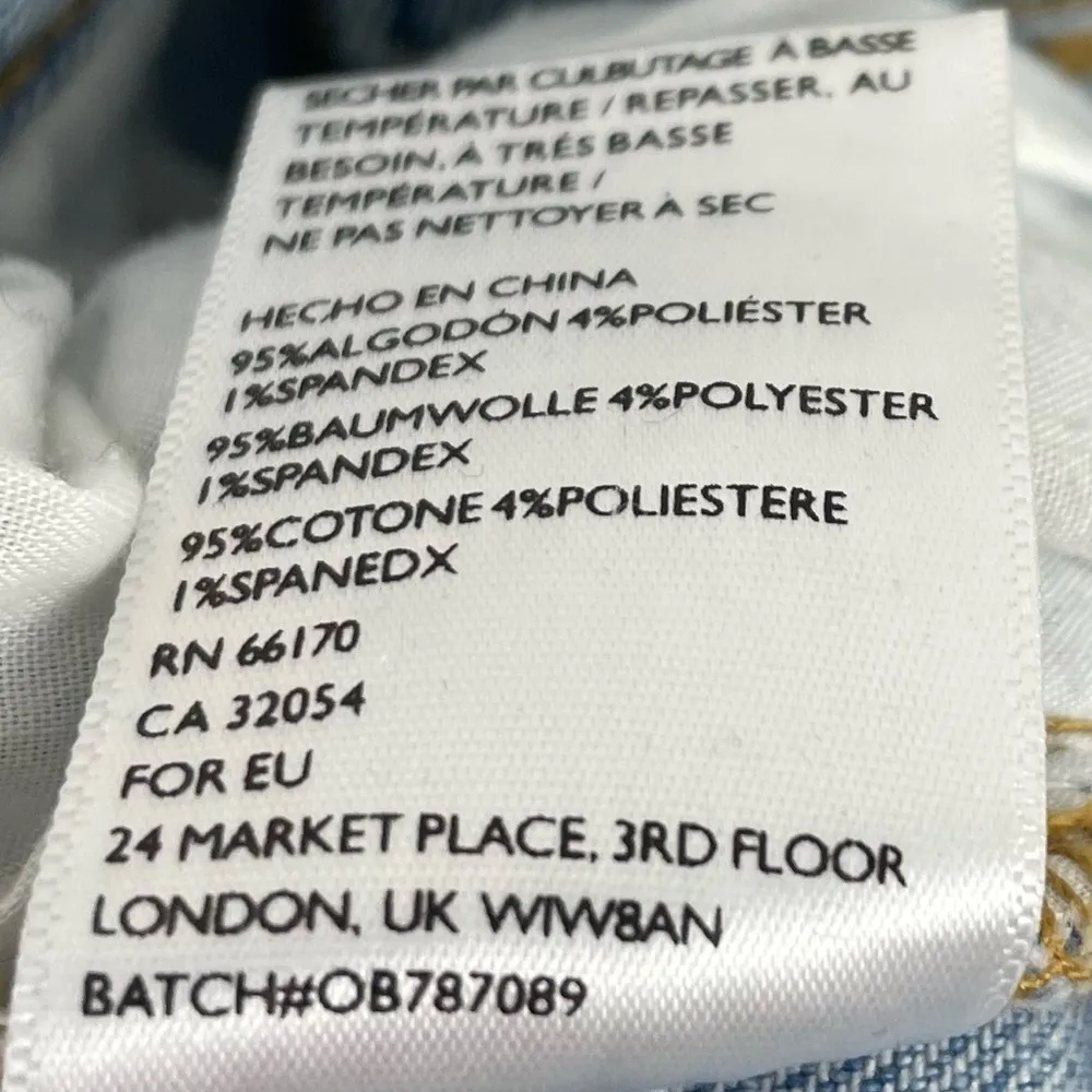 BDG Urban Outfitters Kick Flare High Rise Cropped Jeans Ripped Knee Size 28 - Image 7