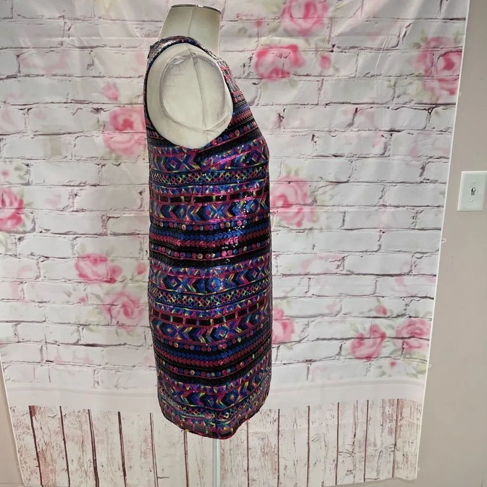 Amanda Uprichard sleeveless colorful sequin mini cocktail party dress - Image 6