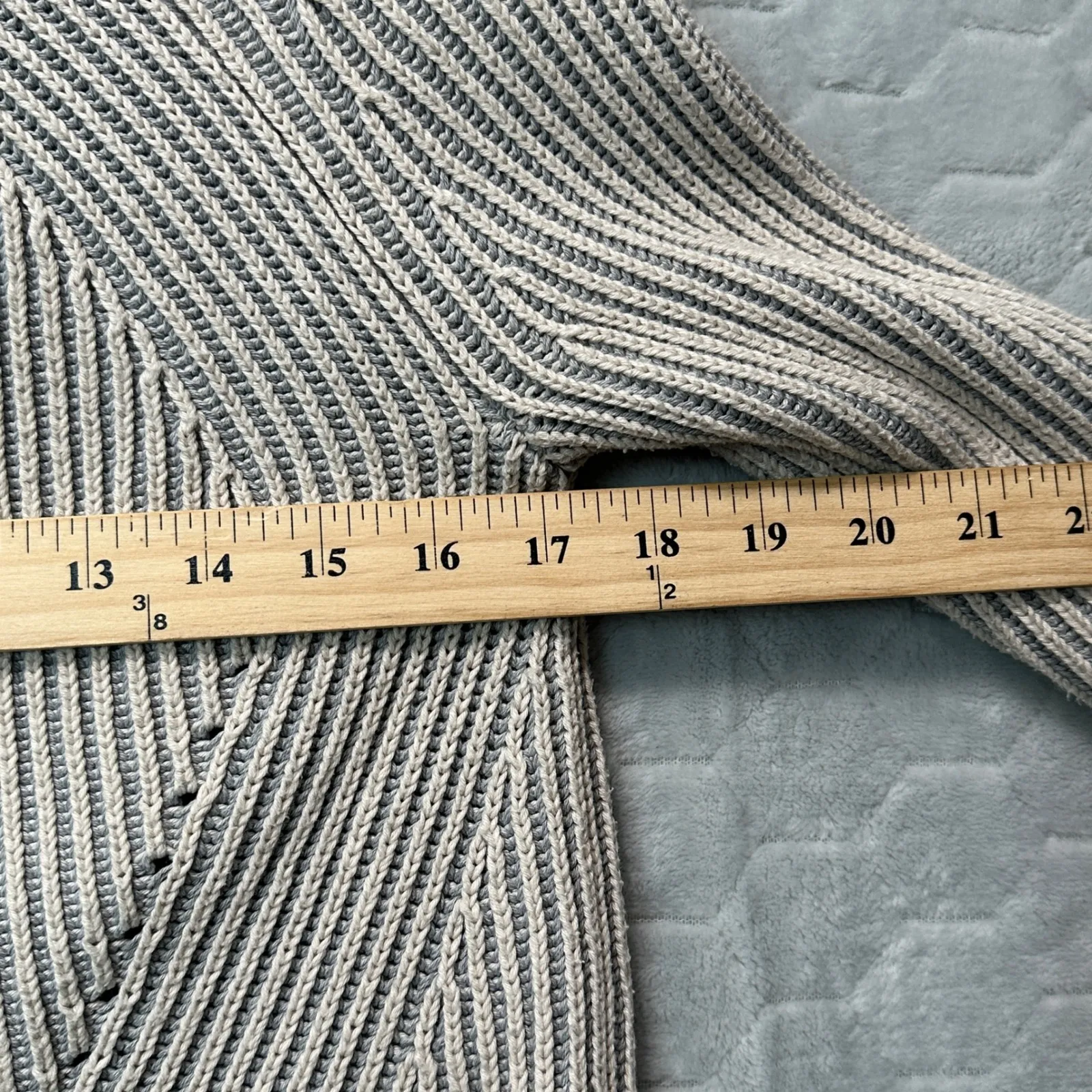 Athleta Mock Neck Ribbed Cropped Sweater Knit Beige Womens XS Quiet Luxury Soft - Image 7