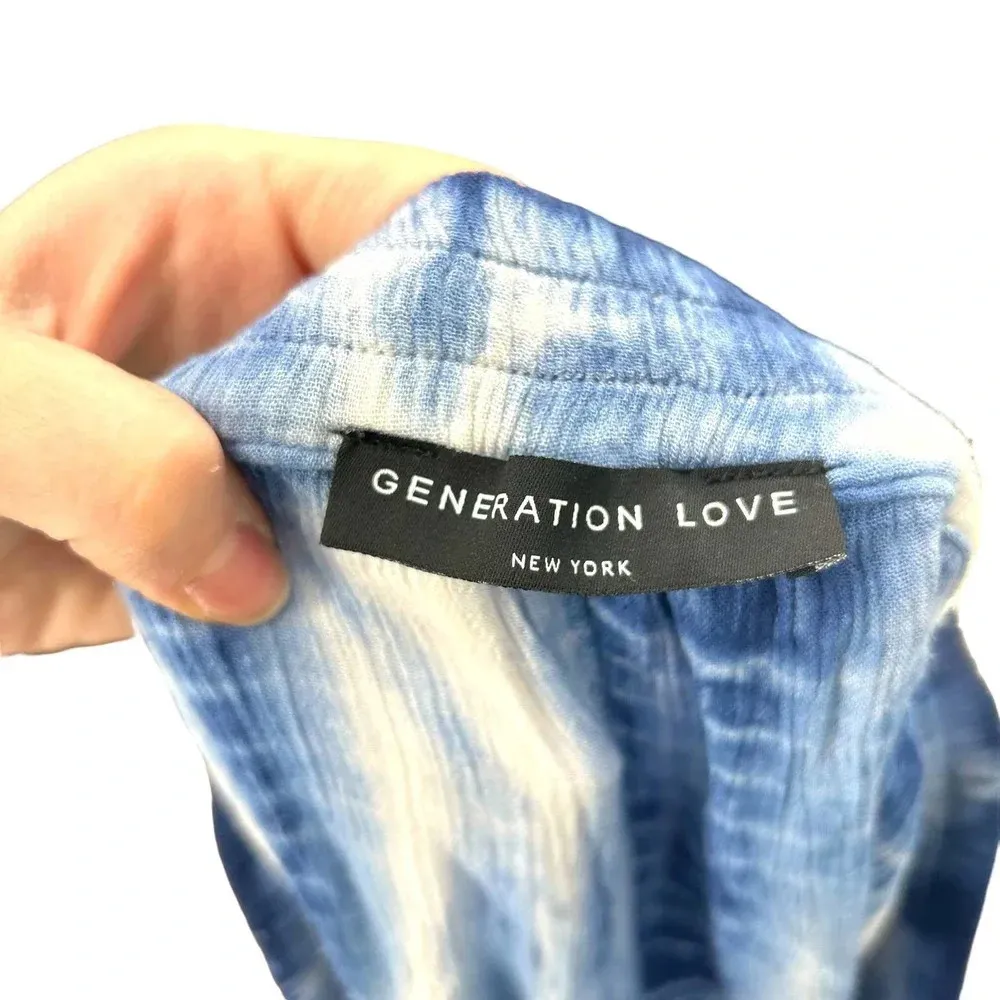 Generation‎ Love Blue Tie Dye Tasseled Drawstring Shorts Size Medium - Image 6