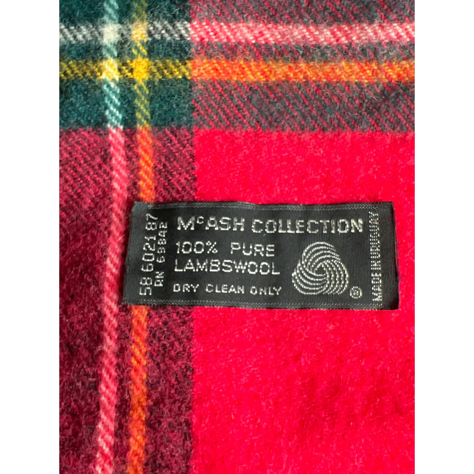 McAsh scarf scotch plaid red/green 100% lambs wool soft luxurious warm Red - Image 6