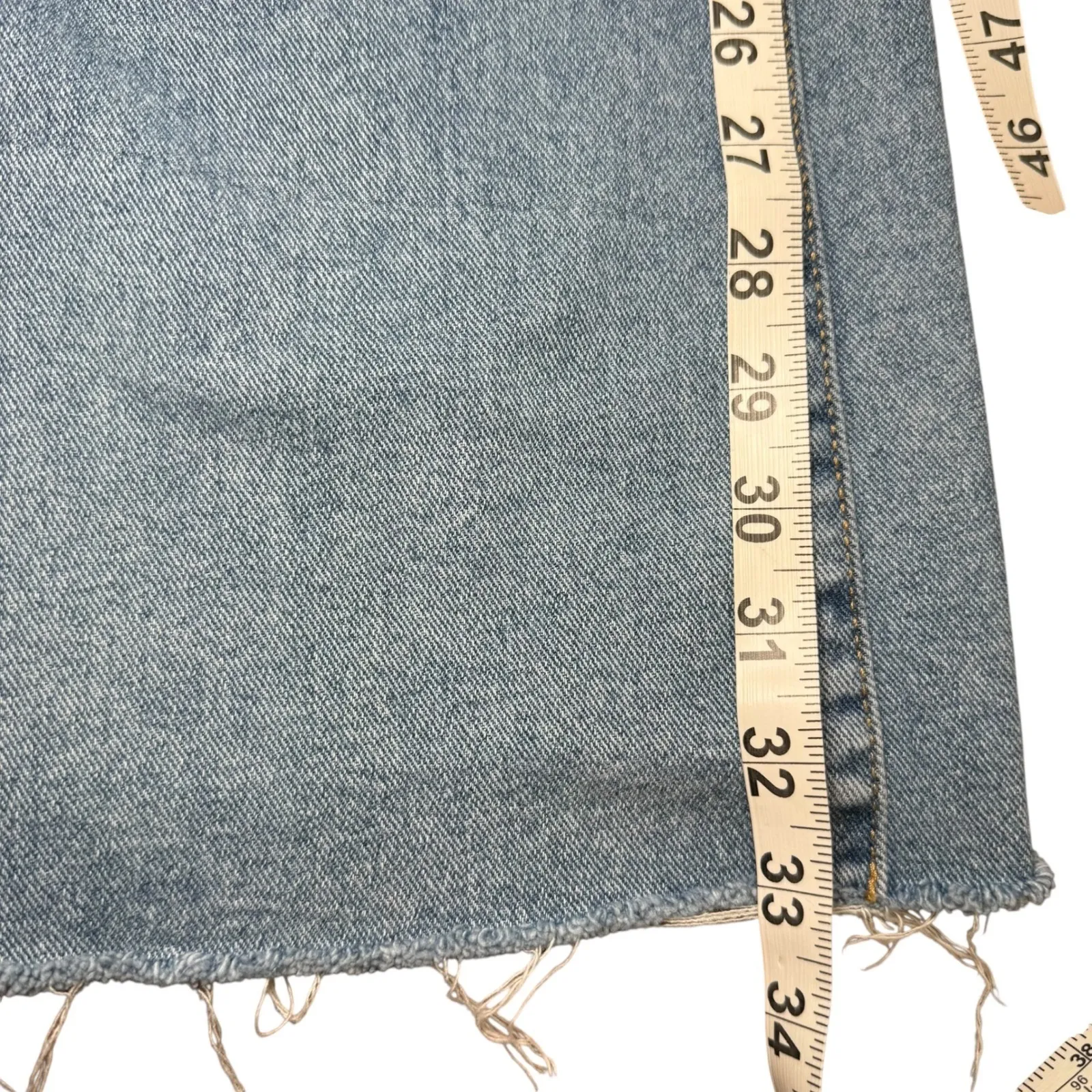 Seven7 Women's Slim Flare Leg Distressed Denim Jeans Light Wash Size 16‎ - Image 12