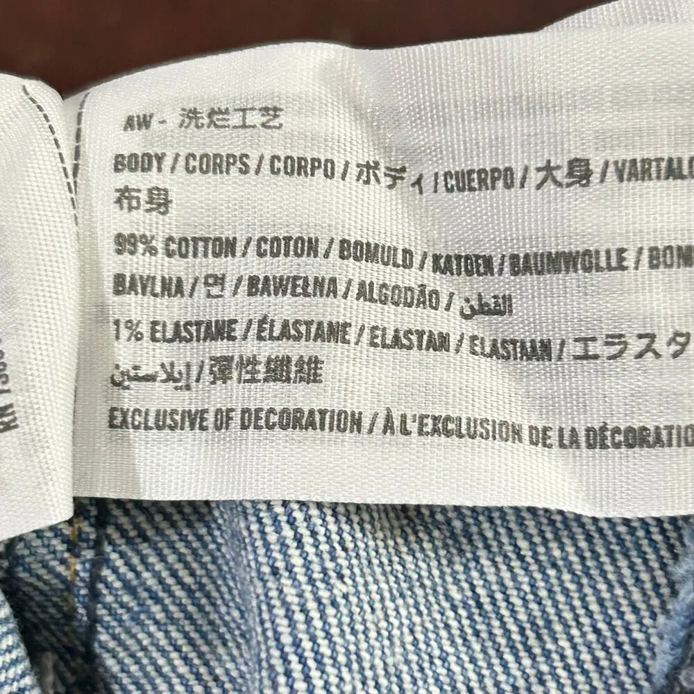 Abercrombie & Fitch Jean Shorts Womens 24 Blue The 7" High Rise Denim Dad‎ Short - Image 7