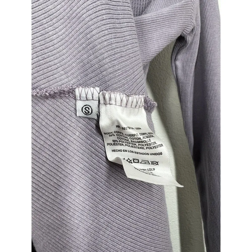 Anthropologie T.la Small S Lavender Sloane Knit Tunic Top Asymmetric Waffle Knit - Image 4