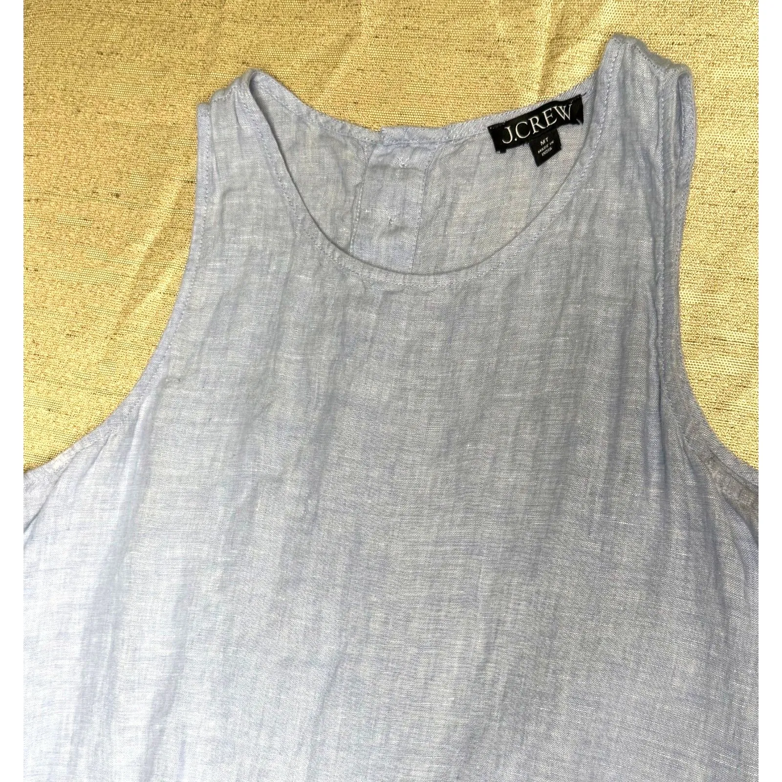 J.Crew MT Linen Shift Dress Light Blue Sleeveless A - Image 5