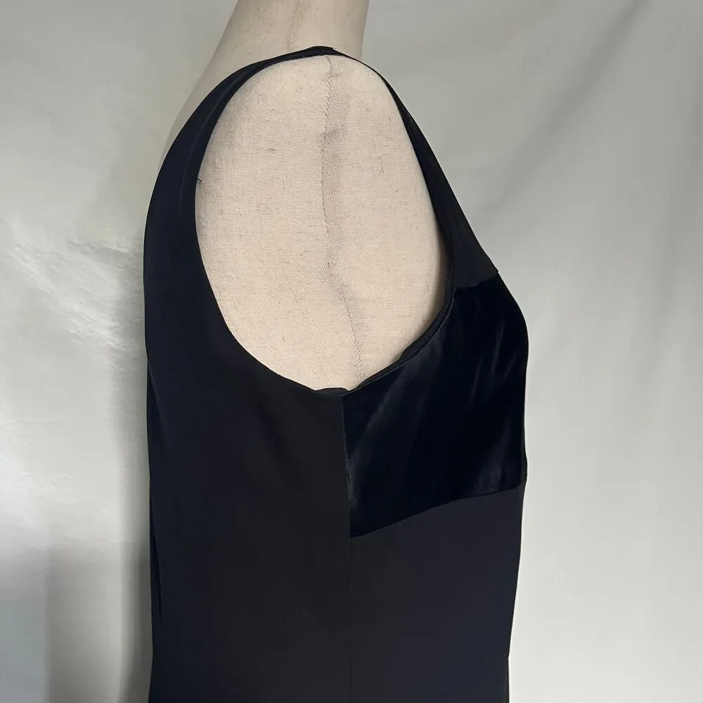 Vtg Y2K Alyn Paige Formal Dress Sz 7/8 Satin Panel Babydoll Maxi Straight Prom - Image 4