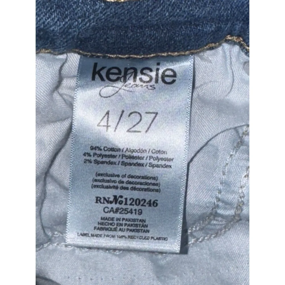 Kensie Jeans Vintage Luxe Women 4/27 Slim Cropped Raw Hem‎ Denim Pants - Image 7