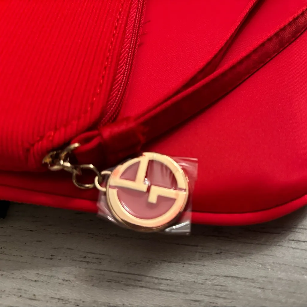Giorgio Armani Beauty Red Clutch | Free Brooch Included - Image 3