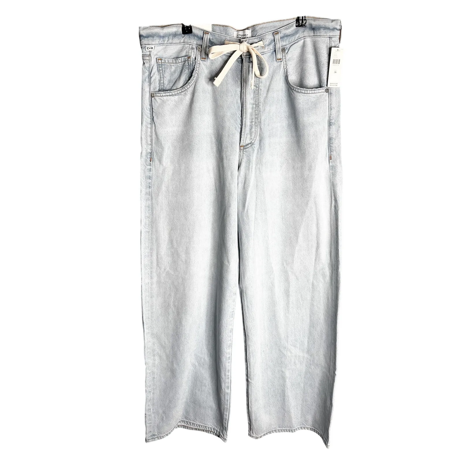NWT Citizens of Humanity Brynn Trouser Jeans Drawstring Wide-Leg Size 30 Portola - Image 5