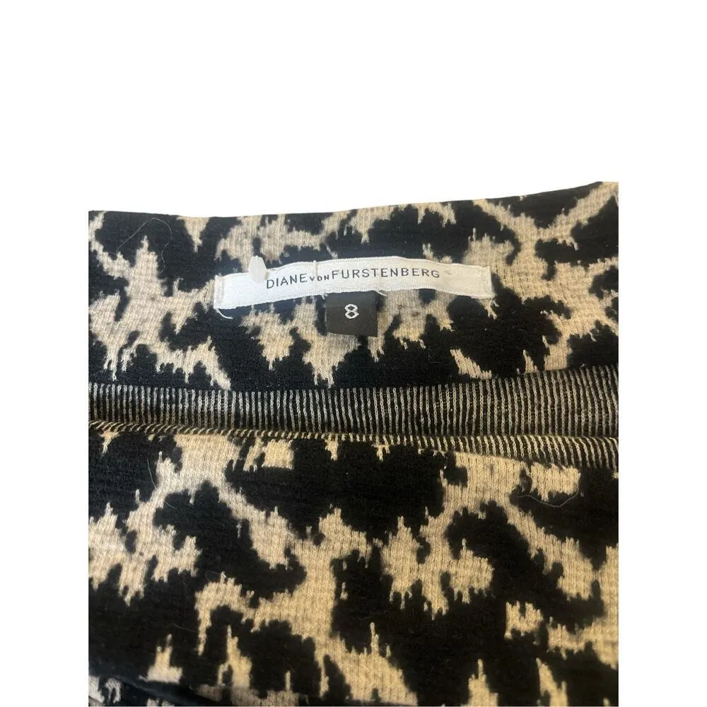 Diane von Furstenberg Amanda skirt gray & black sz 8 - Image 5
