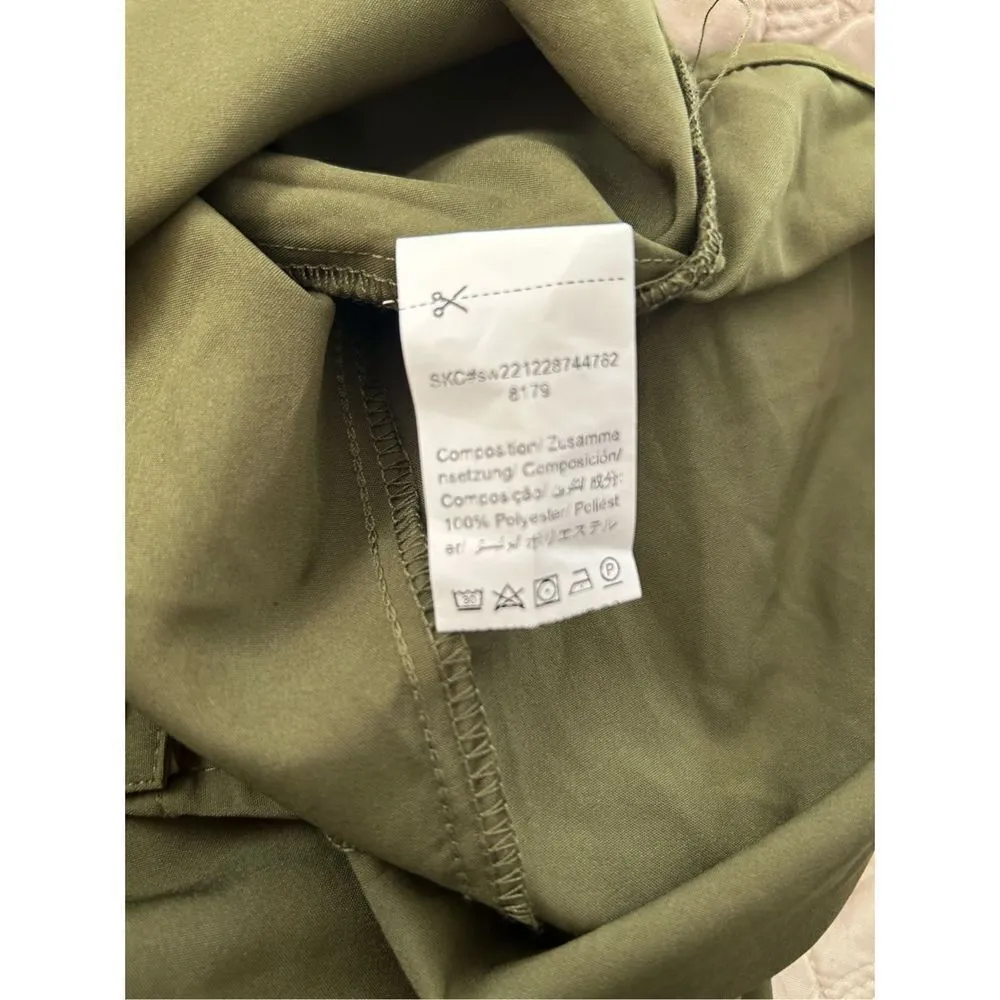 NEW LOOSE OVERALLS ROMPER 1 PC Green Pockets Wrinkle free M Green Size M - Image 3