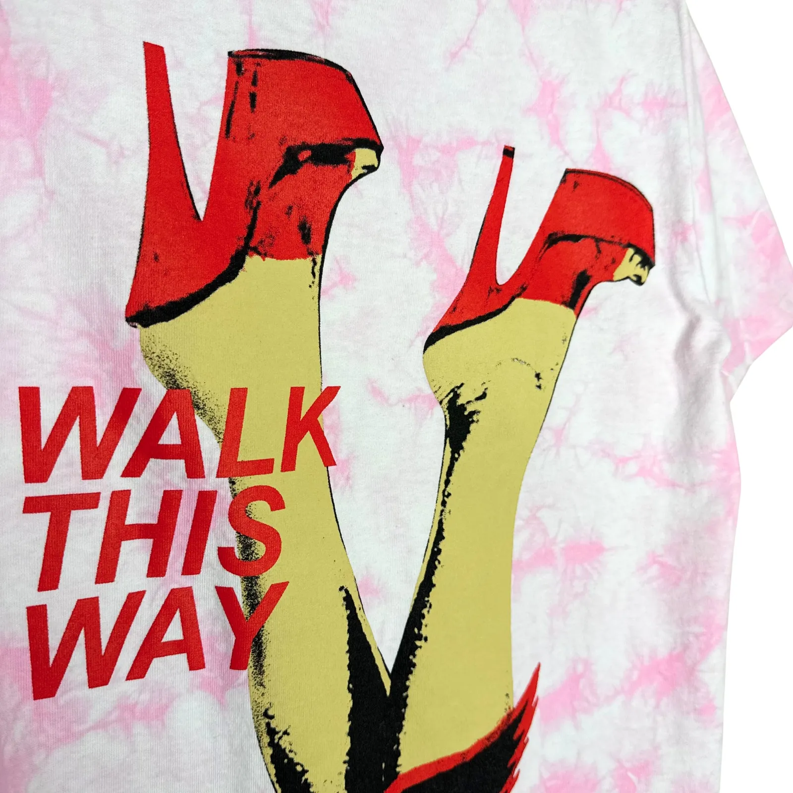 Aerosmith Pink Tie Dye Short Sleeve Graphic Band Tee Shirt Size Small T-Shirt - Image 5