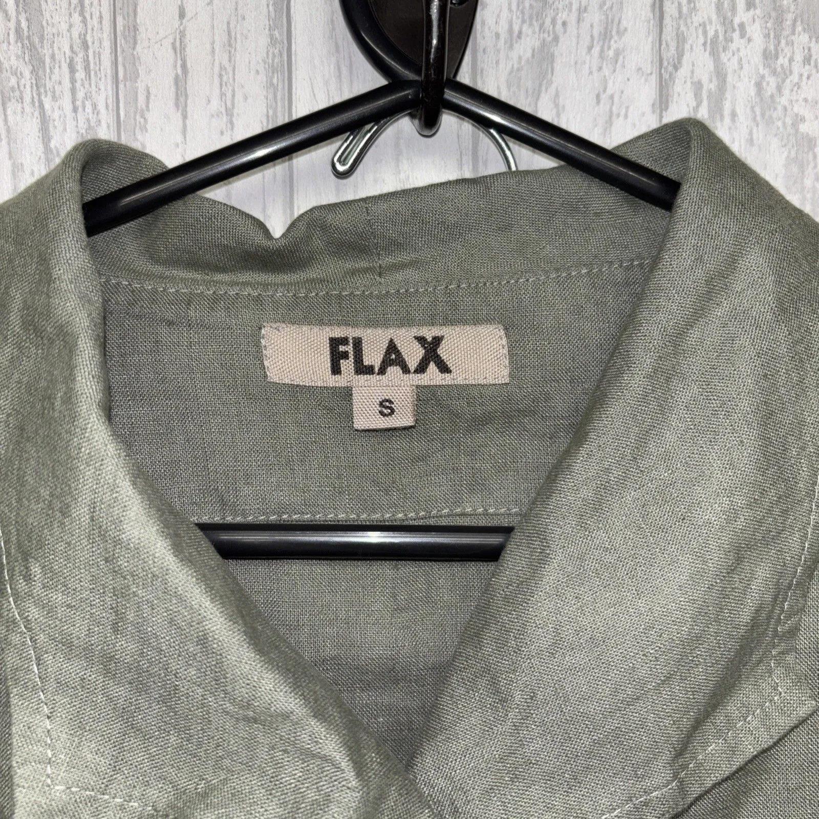 Womens Size S Flax Button Up Jacket And Pants Linen EUC - Image 2