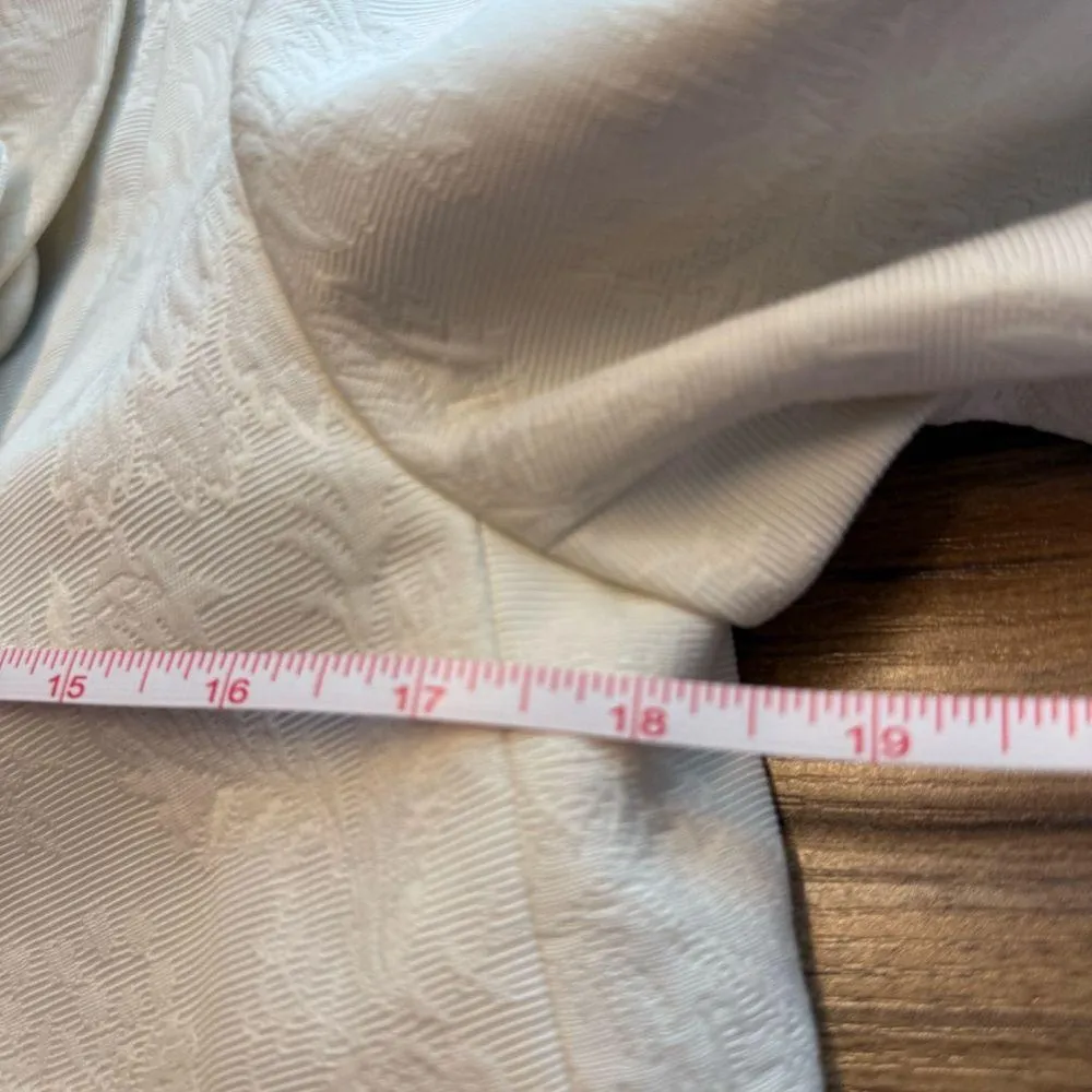 Talbots White Pea Coat Blazer Style Double-Breasted Elegance Size Small - Image 9