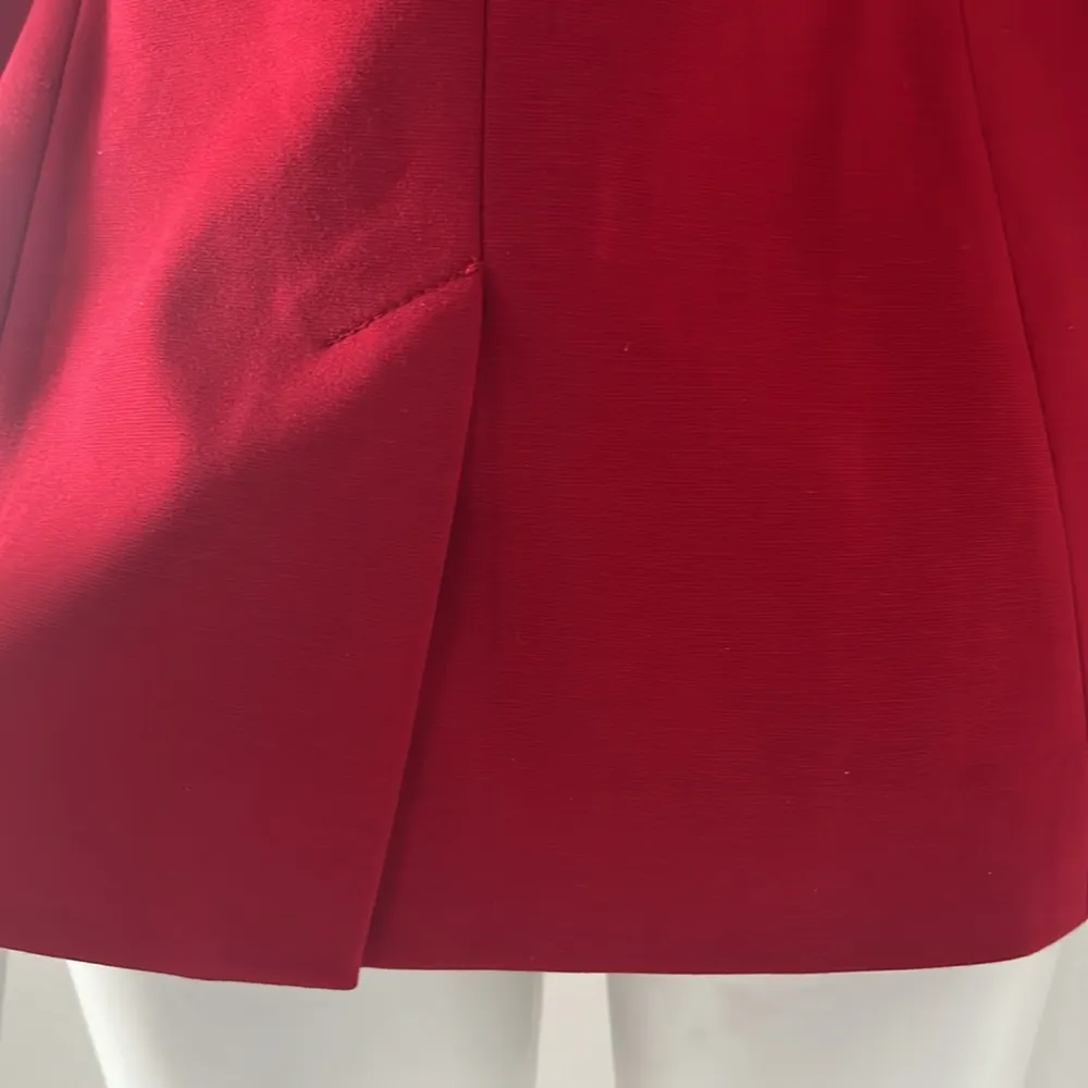 Kasper Zip Cuff Notched Collar One-Button Blazer in Red Petite Size 10, New $129 - Image 9