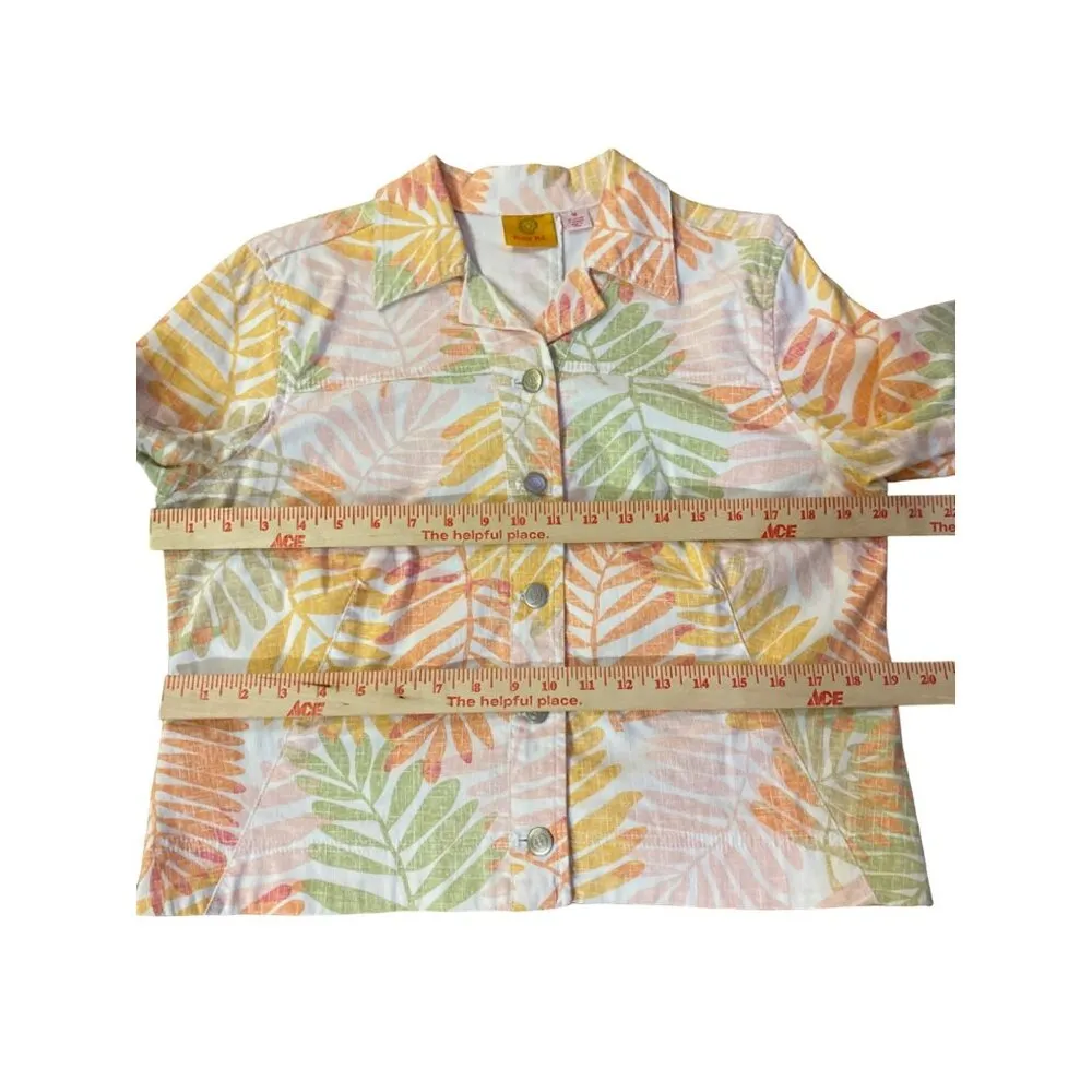 Ruby Rd  Jacket Womens 12 Used Tropical Button - Image 11