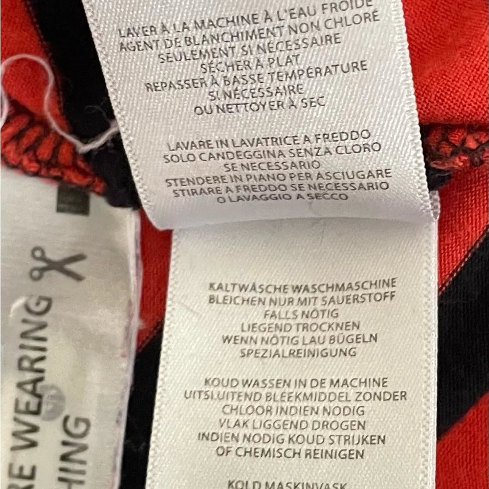 Michael Michael Kors striped orange black hi-low summer vacation dress, size S - Image 15