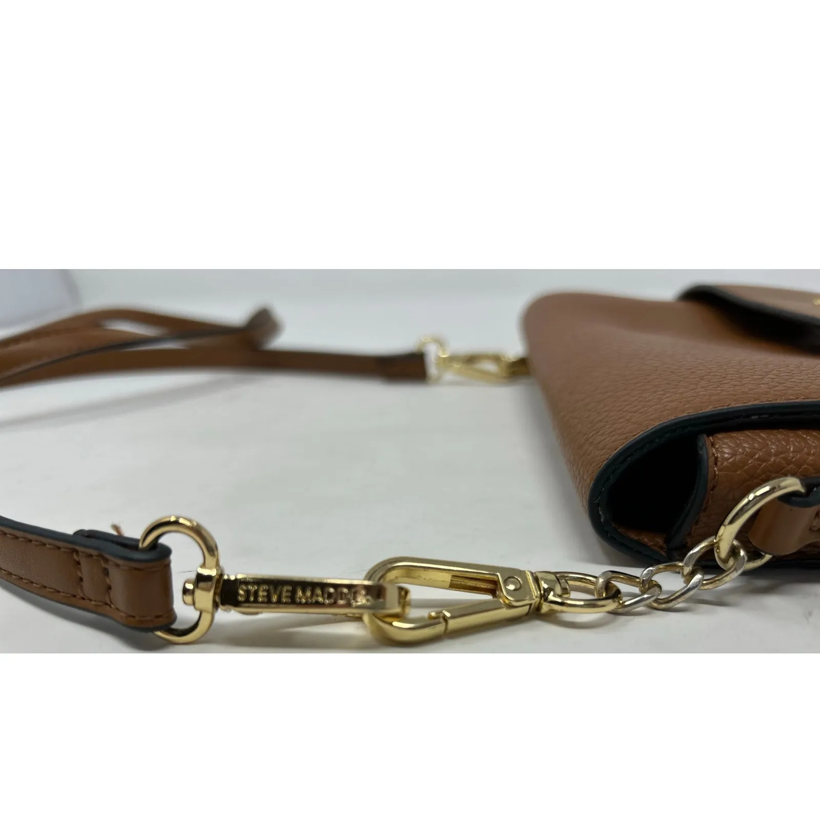 Steve Madden Women's Light Brown Crossbody Purse Adjustable‎ Strap - Image 7