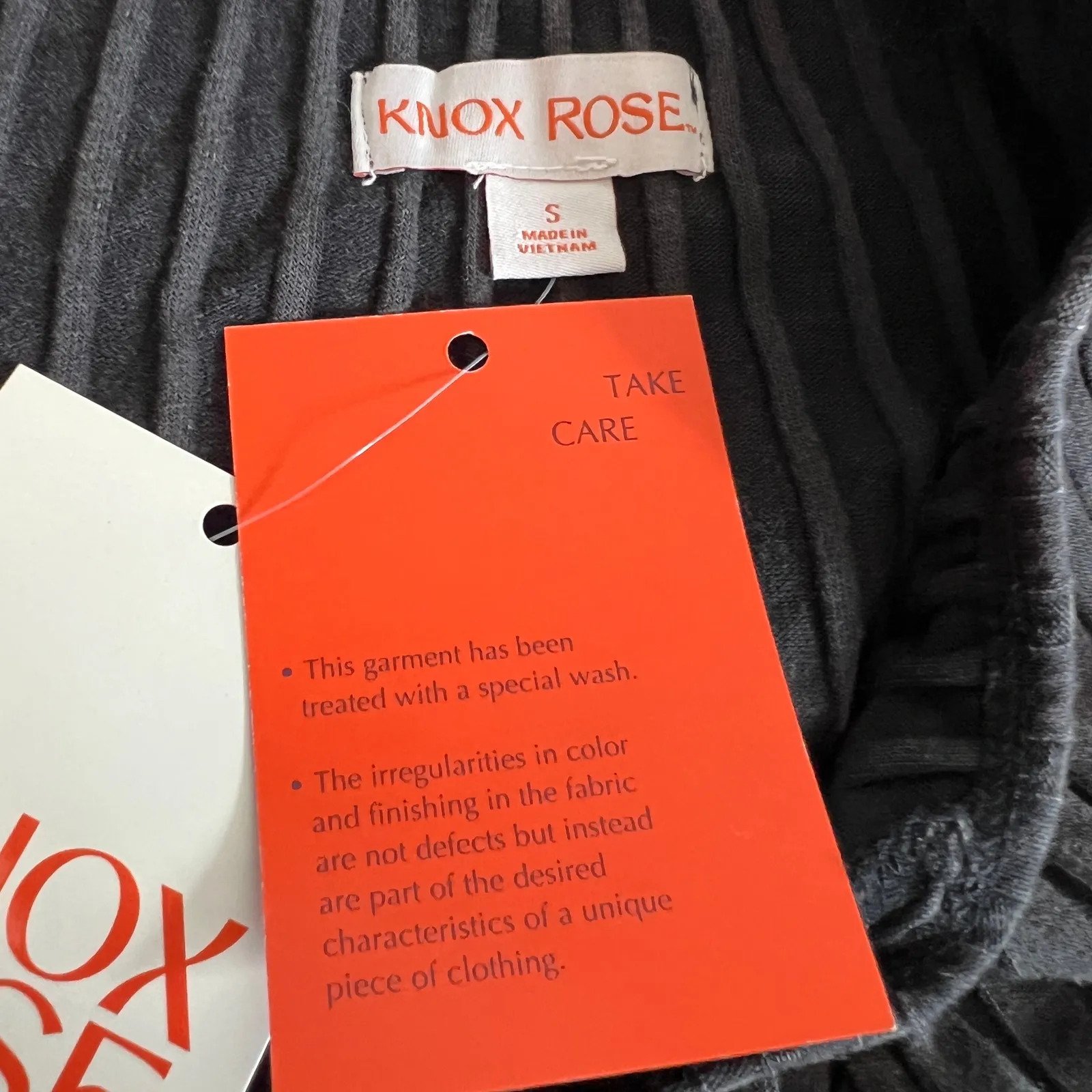 Knox Rose Women's Black Long Sleeve Ribbed Shirt - Size Small - NWT - Image 2